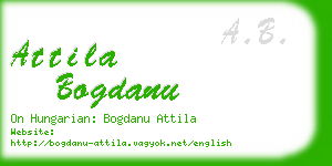 attila bogdanu business card